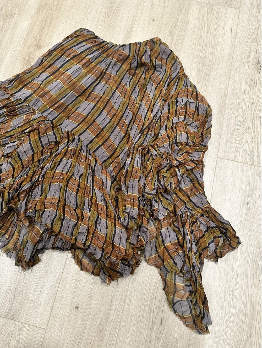 NWT FP One Free People Averie Maxi Skirt - Brown Combo Size Small - Picture 2 of 14